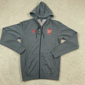 Adidas Arsenal Football Club Soccer Full Zip Hoodie Jacket FQ6927 Size S